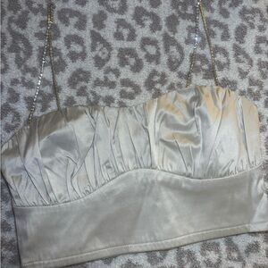 Glassons - Silk Champagne Top with Rhin Straps